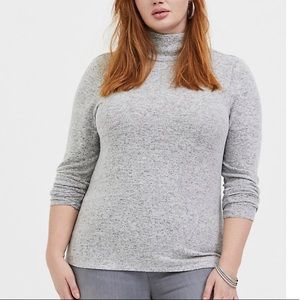 NEW! TORRID Supersoft Plush Top, Heather Grey size 0X Brand New With Tag On!